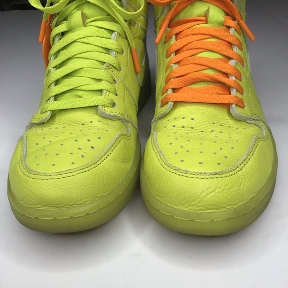 Authentic Nike Air Jordan 1 Retro High G8RD Gatorade Sneakers in Lime. - Picture 5 of 16